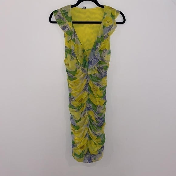 ZARA sleeveless tulle floral dress size M - Picture 4 of 16